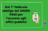 Accesso agli uffici comunali concesso esclusivamente ai soggetti in possesso di certificazione verde covid-19